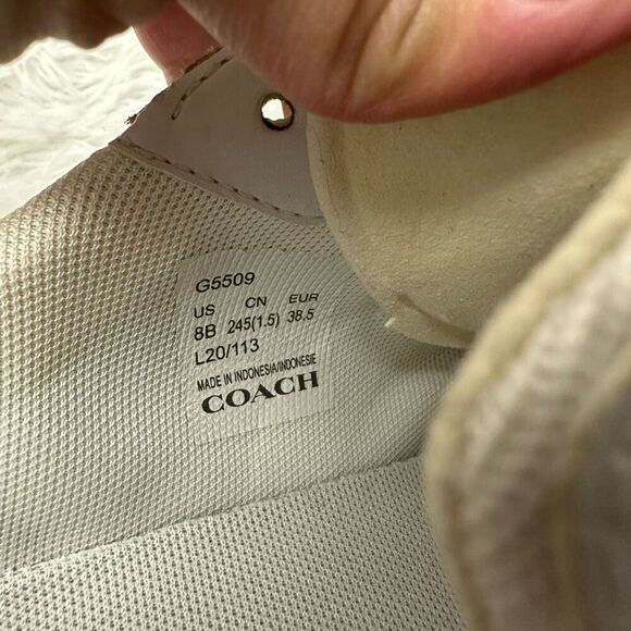COACH Citysole Leather Court Women's Comfy Casual Sneakers size 8B White - Picture 9 of 9